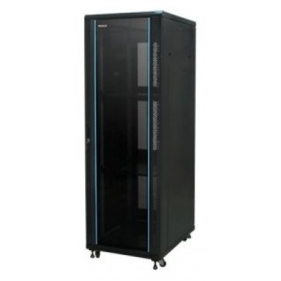 PHASAK Armario Rack 19" Phasak Pro 22U  600x800 Montado (Incluye: 2 bandejas de 19? + Regleta electrica 19? + Juego de ruedas +  Ventilacion)